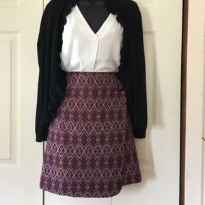 Linen Blend Wrap Skirt